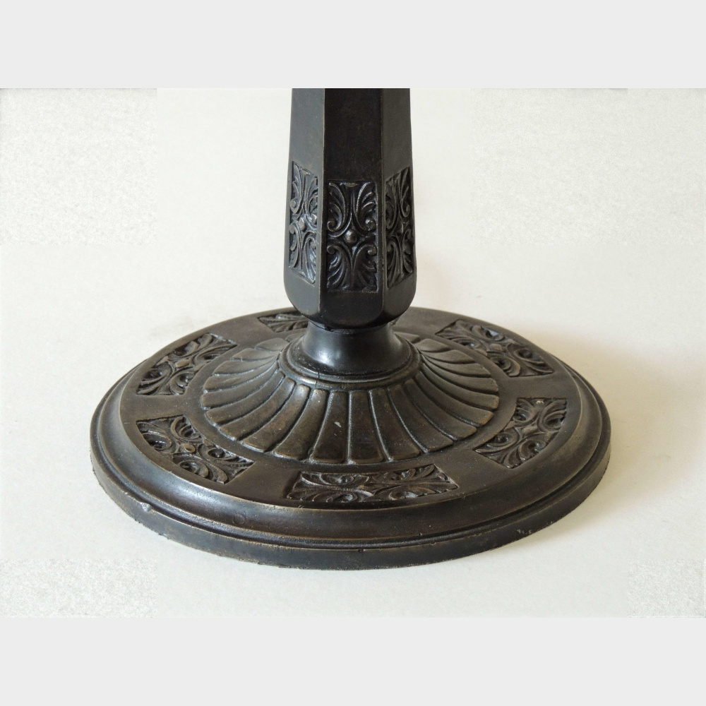 Lampada_Gallè_Inciso_Base Lampada stile Gallé con Vetro Inciso, base