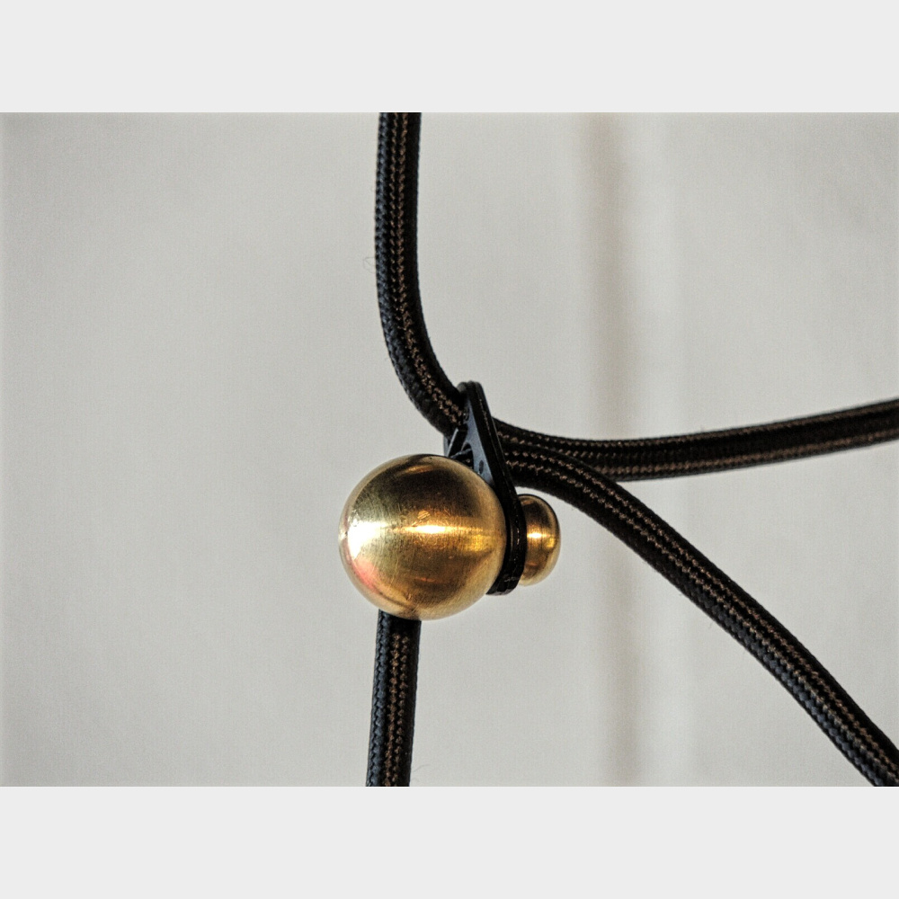 dettaglio_passafilo_vintage Lampada FS a Sospensione in Ottone, Dettaglio