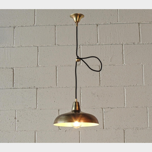Lampada FS a Sospensione in Ottone, Vintage