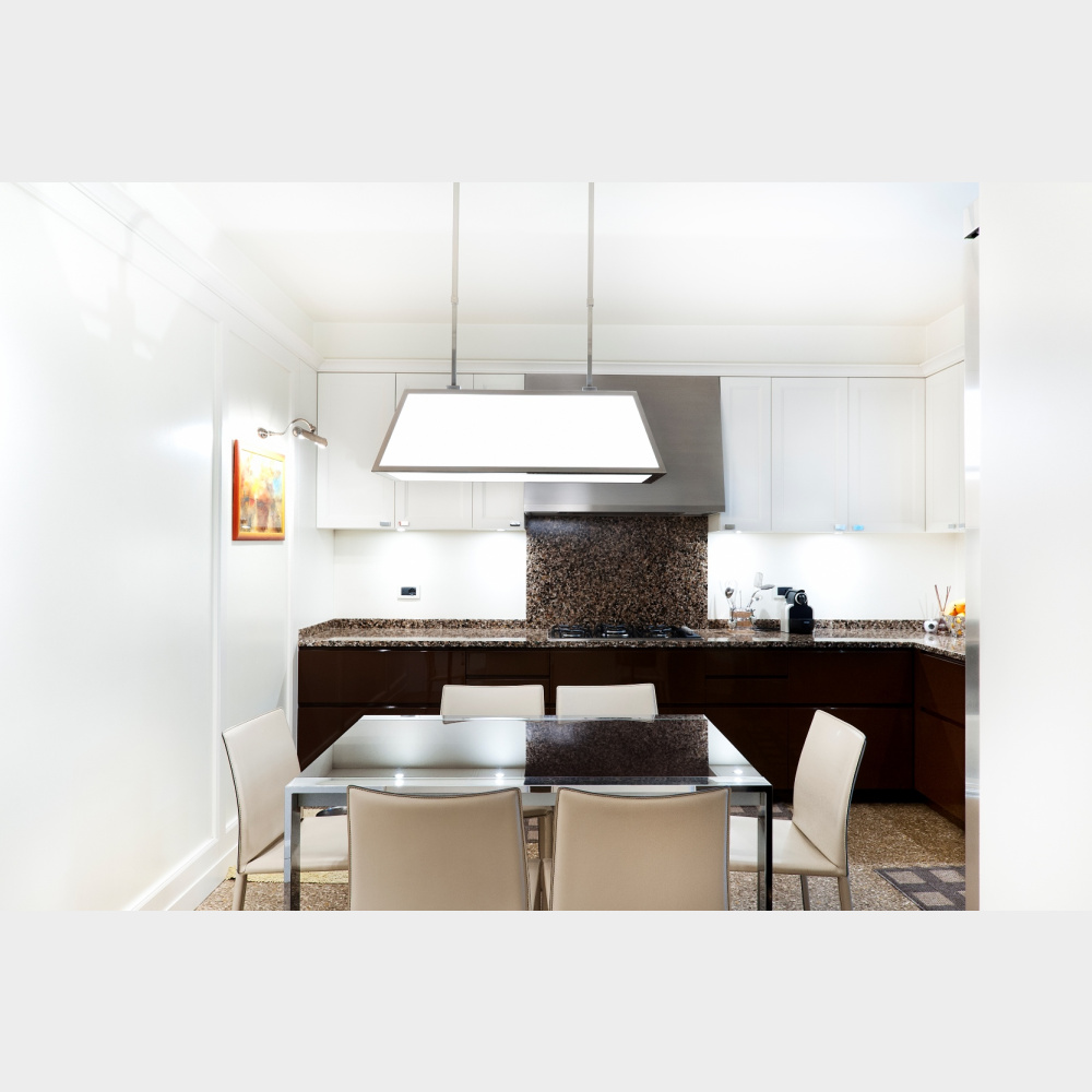 lampadario trapezio nichel Lampadario Trapezio in Nichel