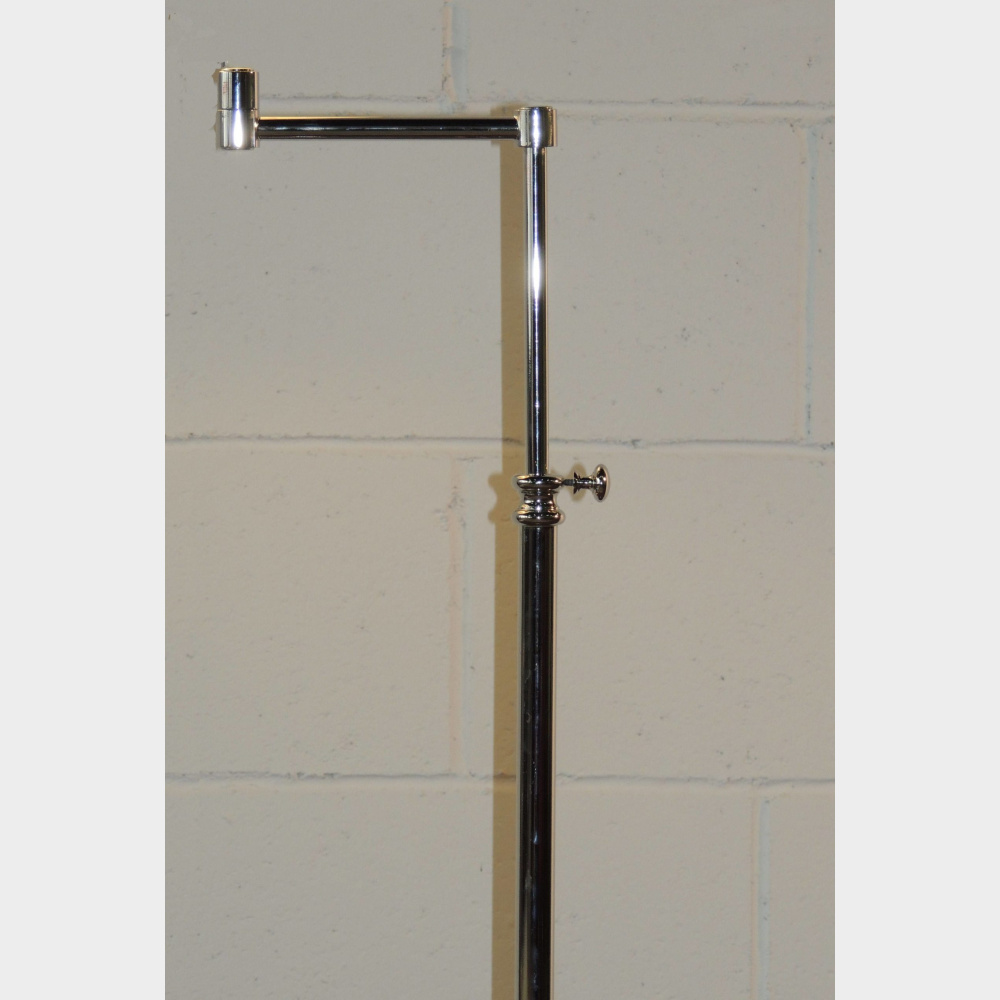 Lampada da terra in Nichel Doppio Snodo