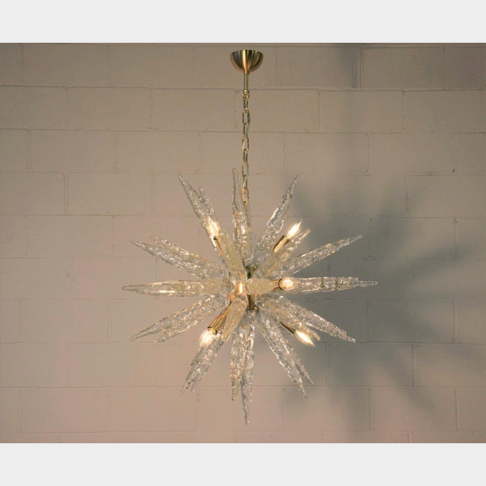 Sputnik ghiaccioli 1 Lampadario Sputnik, vetro di Murano