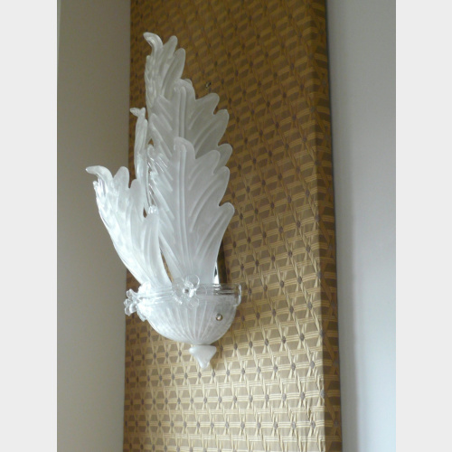 Applique foglie in Vetro di Murano