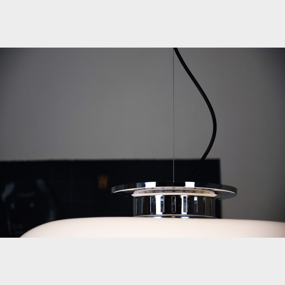 Harvey Guzzini lampada a soffitto vintage disegno Luigi Massoni dettaglio (2)