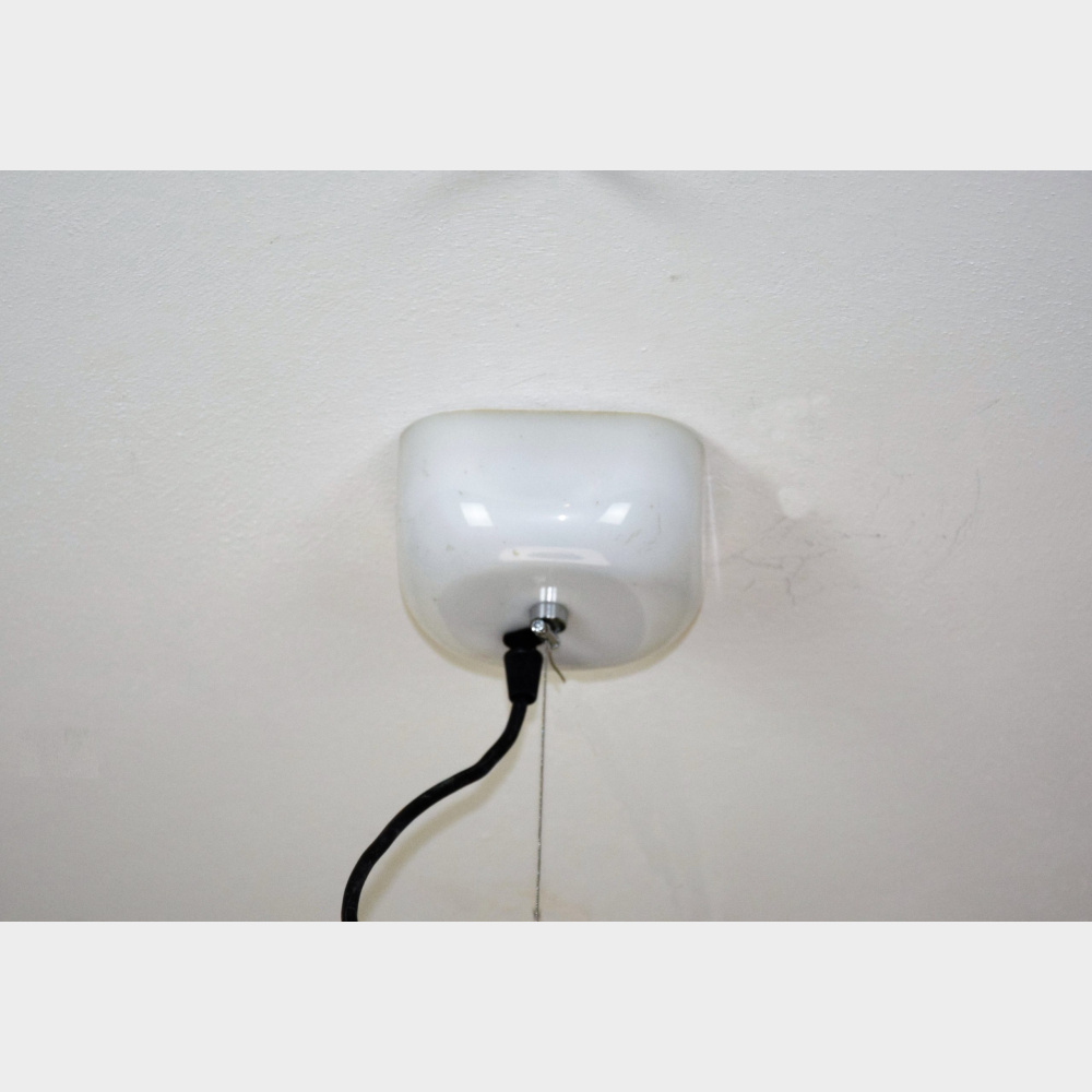 Harvey Guzzini lampada a soffitto vintage disegno Luigi Massoni dettaglio del rosone