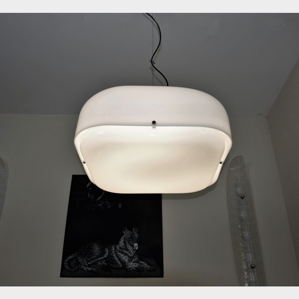 Harvey Guzzini lampada a soffitto vintage disegno Luigi Massoni dettaglio