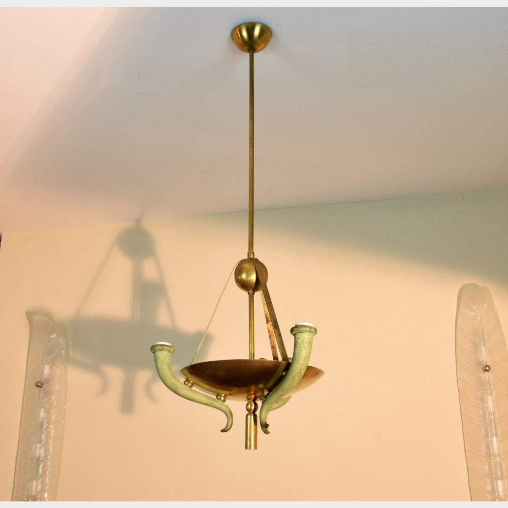 Lampadario stile Giò ponti vintage