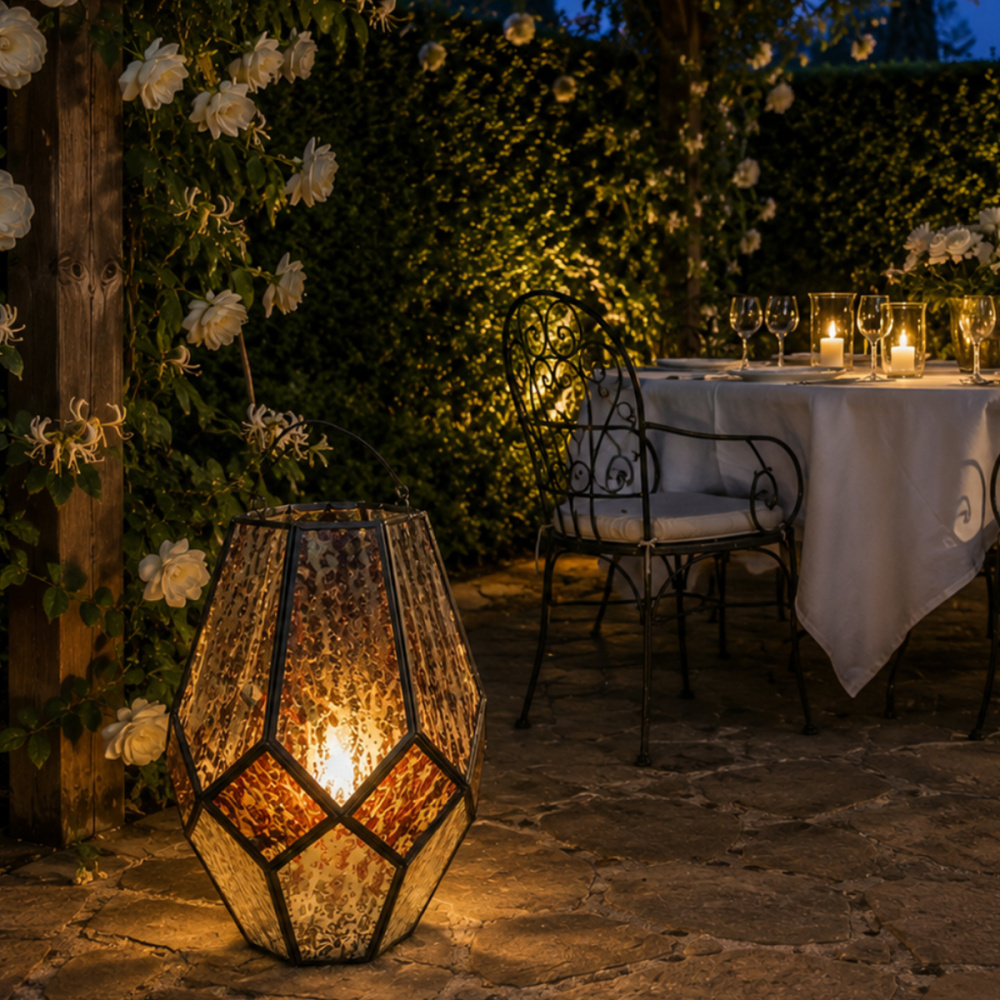 lanterna rossi illuminazione vicenza giardino estivo